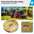 Deck Steel Flat Idler Pulley for Toro Z Master (116-4667, 132-9424)