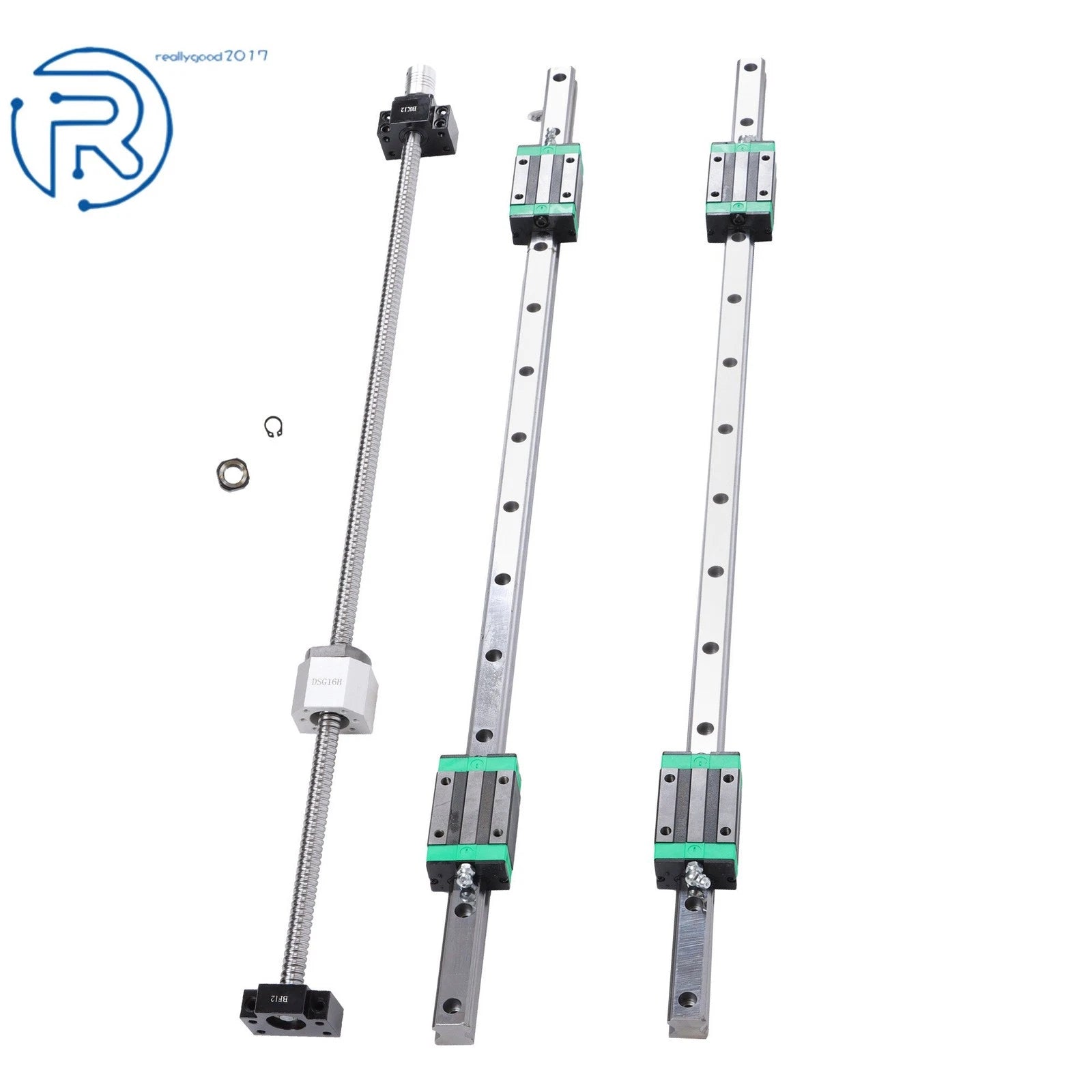 Set of 2 Linear Guide Rails for HGR20 with Ballscrew Kit (800mm)