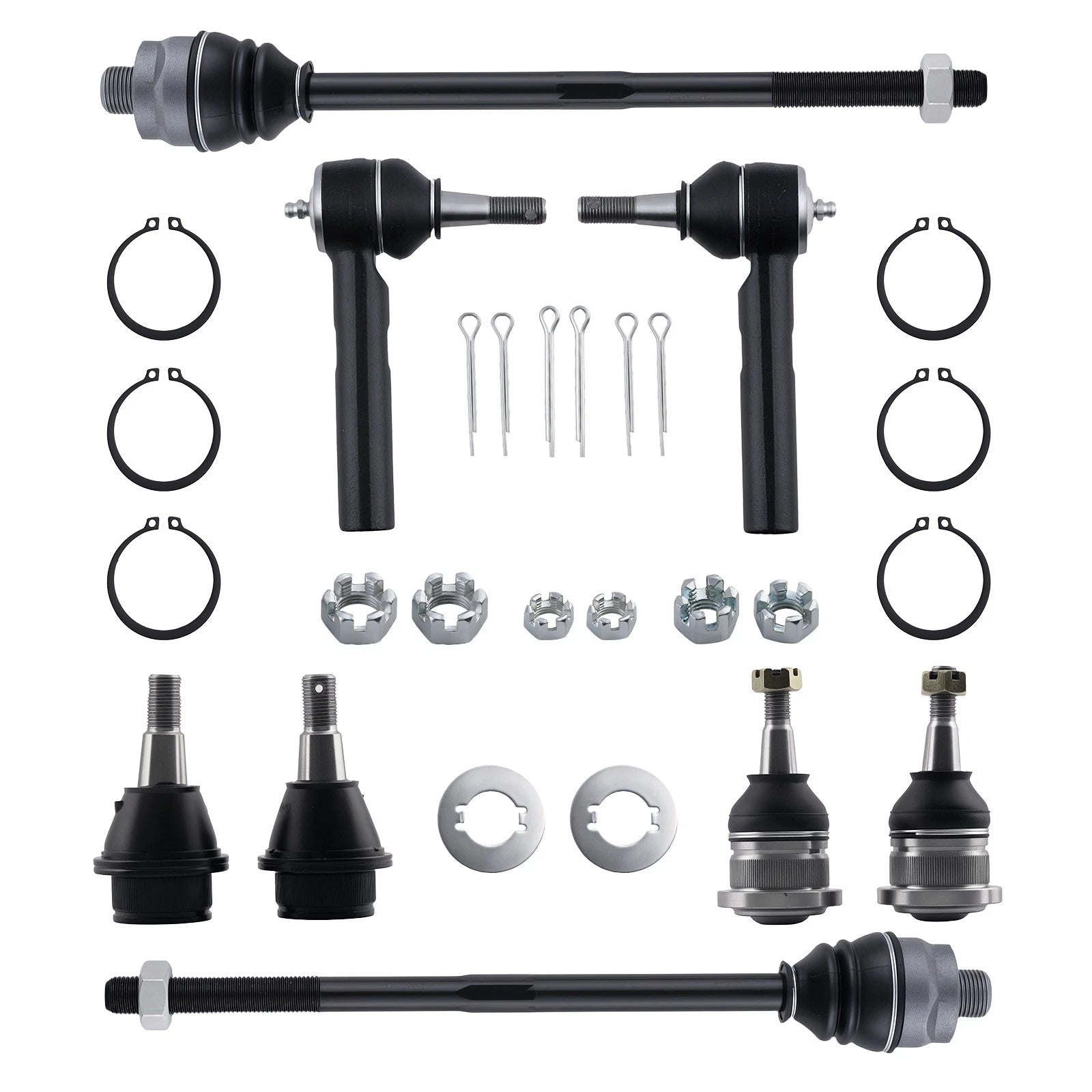 8x Upper Lower Ball Joints Tie Rods for Chevy Silverado Sierra 1500 (1999–2006)