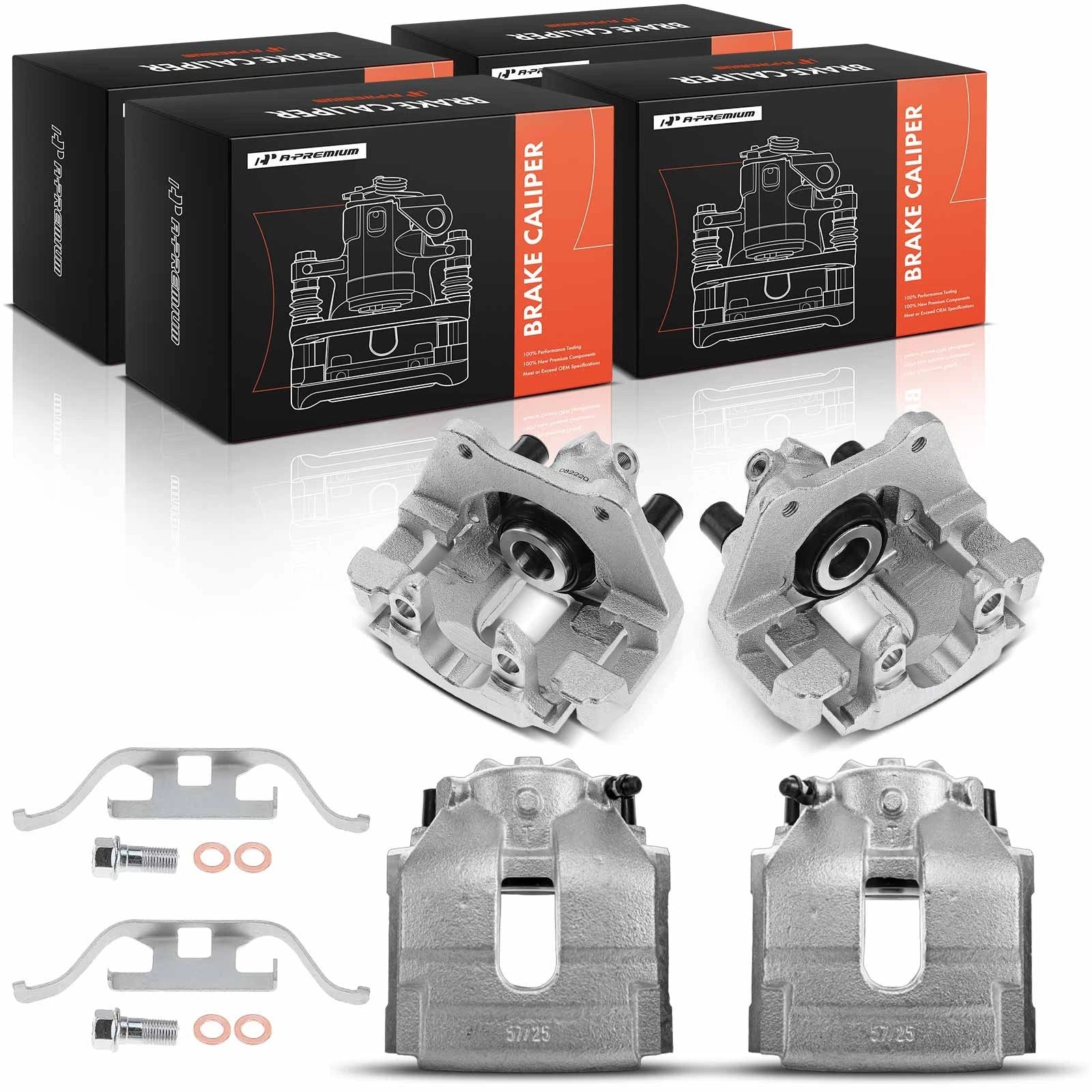 Set of 4 Brake Calipers for BMW E46 330i, 330Ci, X3 (2001–2006)