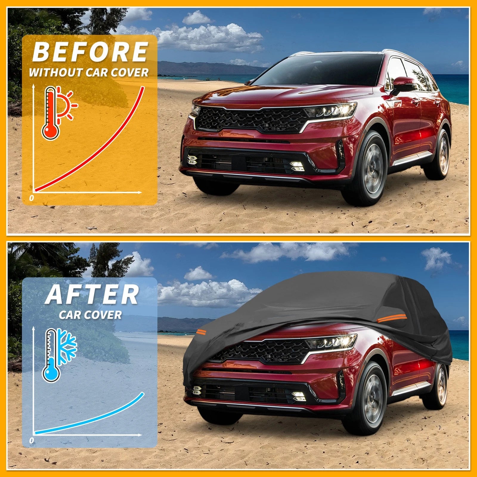 Waterproof Car Cover for Kia Sorento (190T-PU)