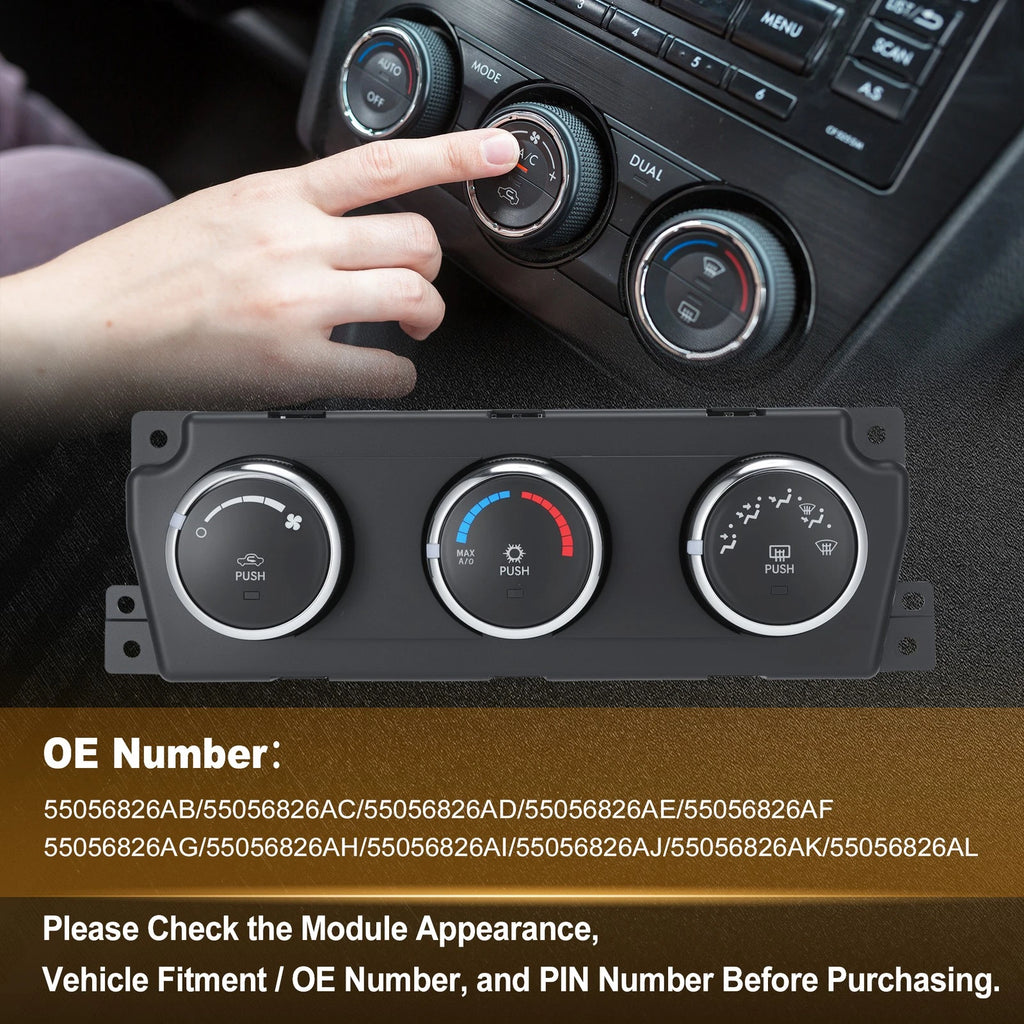 A/C Heater Climate Control Module Panel 55056826AB for Dodge Ram 1500 (2009–2011)
