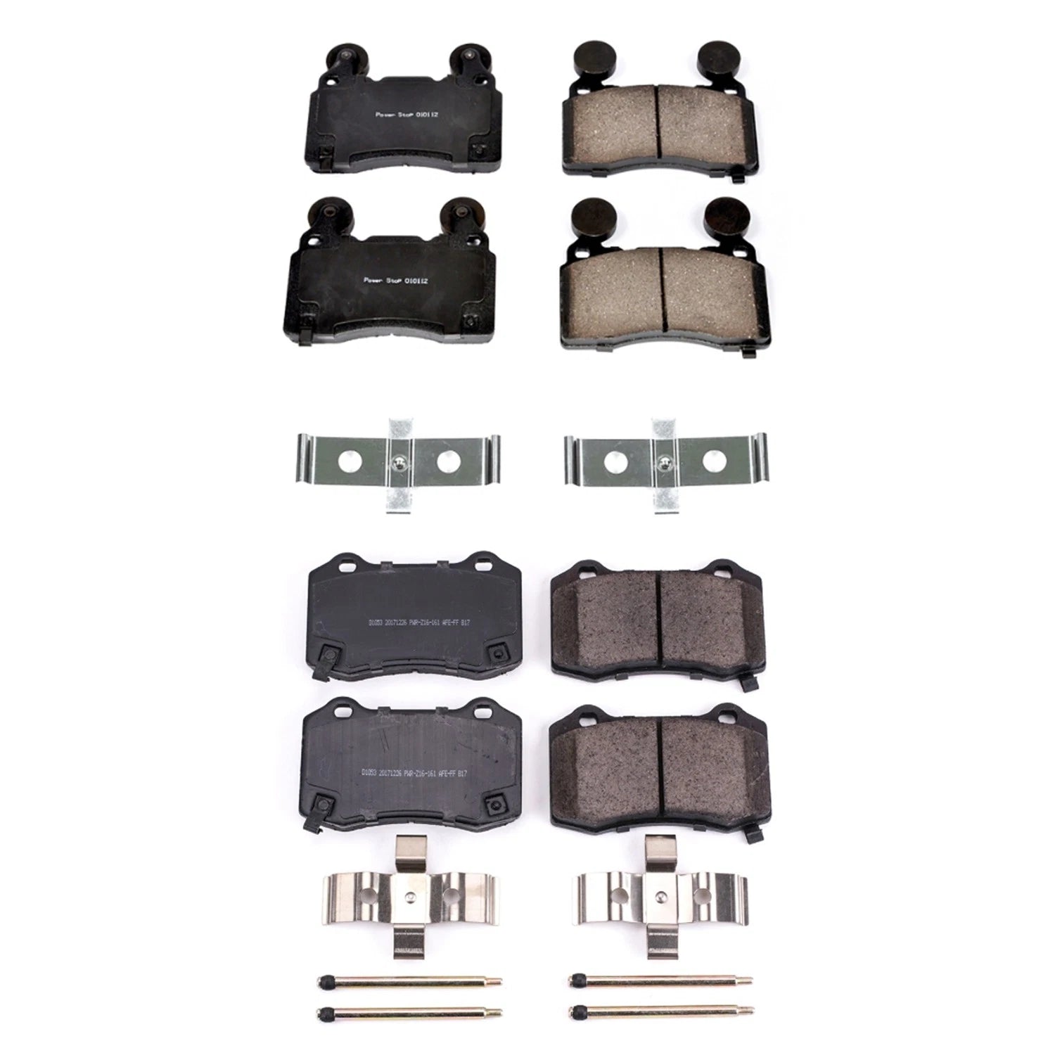 PowerStop Front & Rear Euro Carbon Fiber Ceramic Brake Pads Kit for Tesla S X (2012–2023)