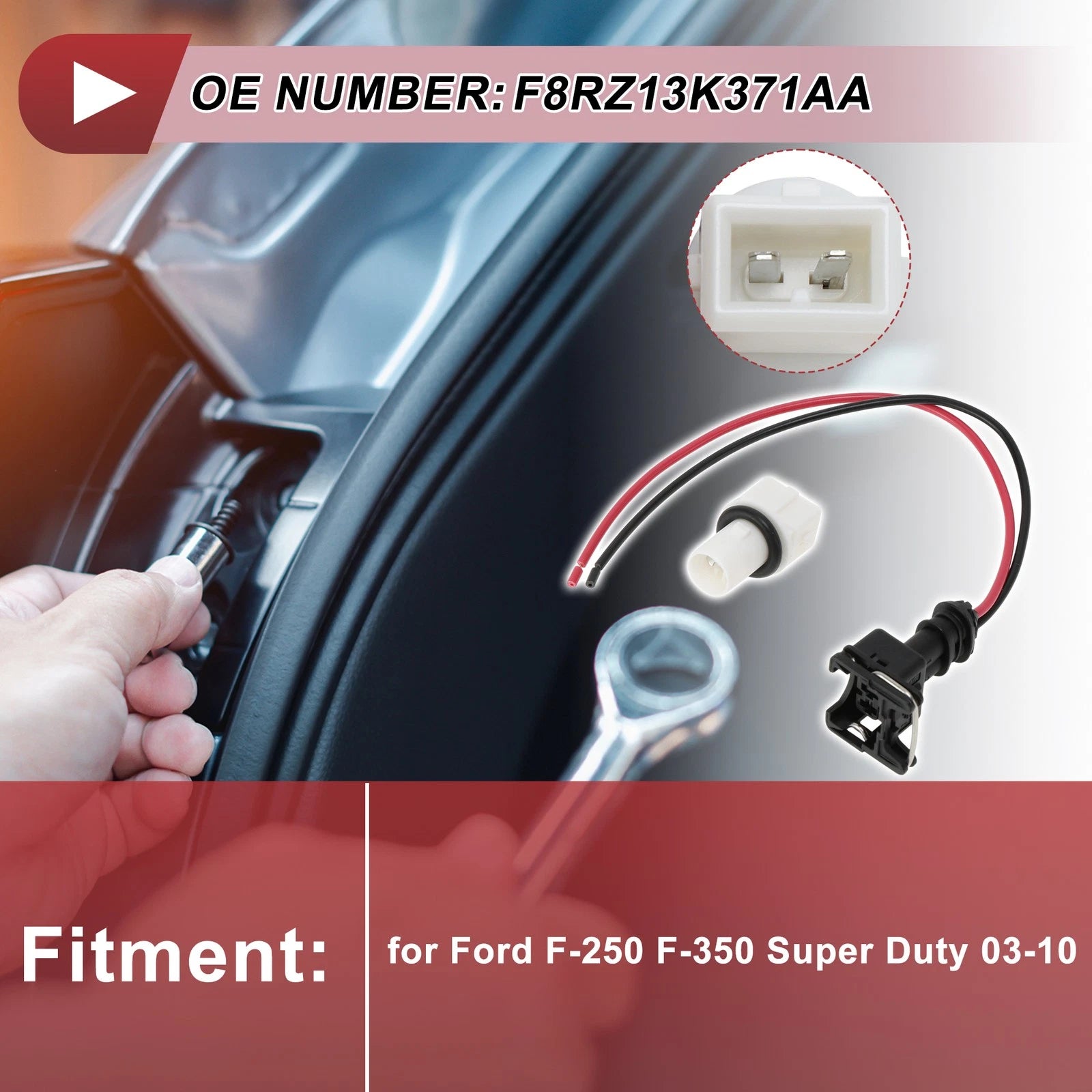 Set of 1 Side Marker Light Socket Wiring for Ford F-250 F-350 (2003–2010)