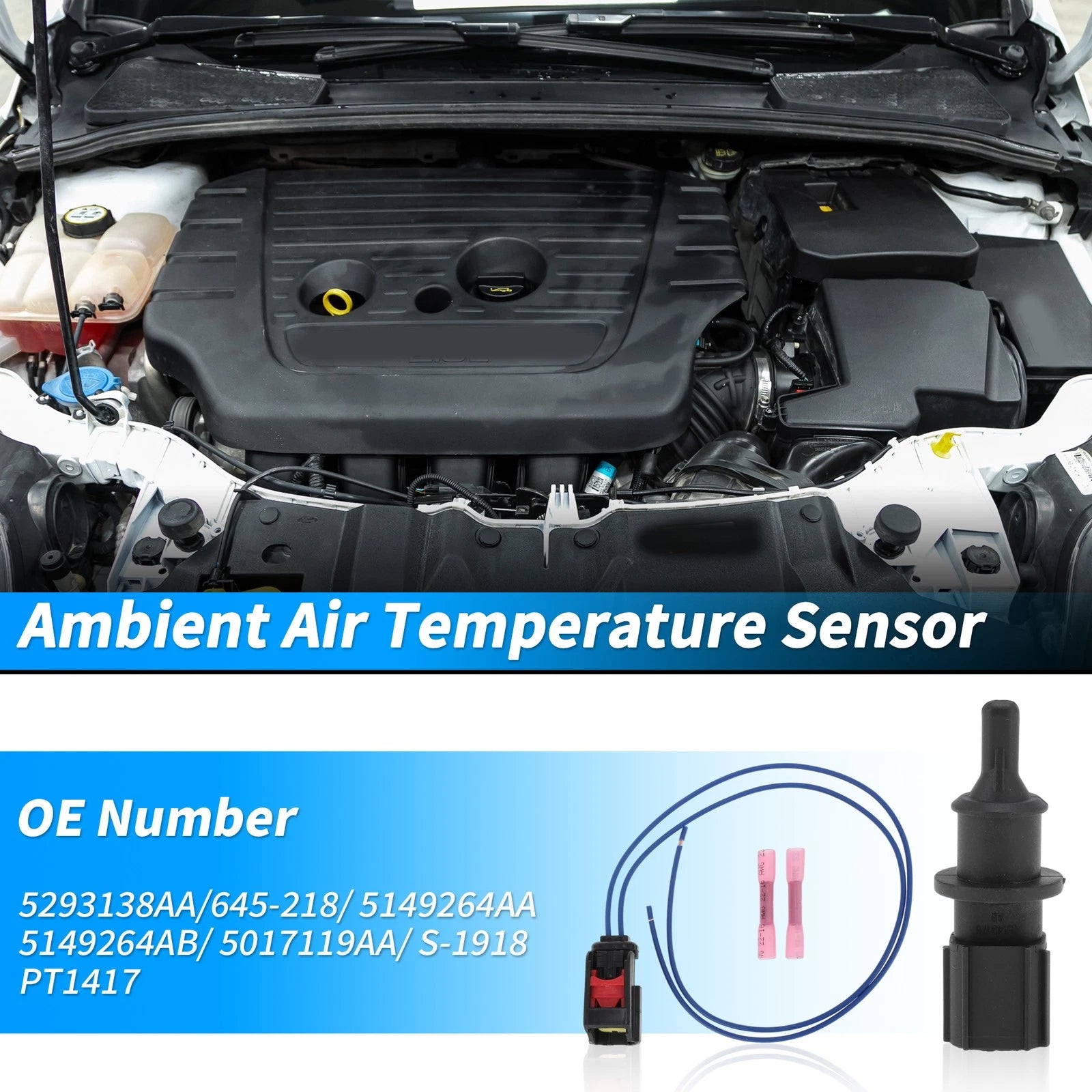 Ambient Air Temperature Sensor with Connector Pigtail Plug  