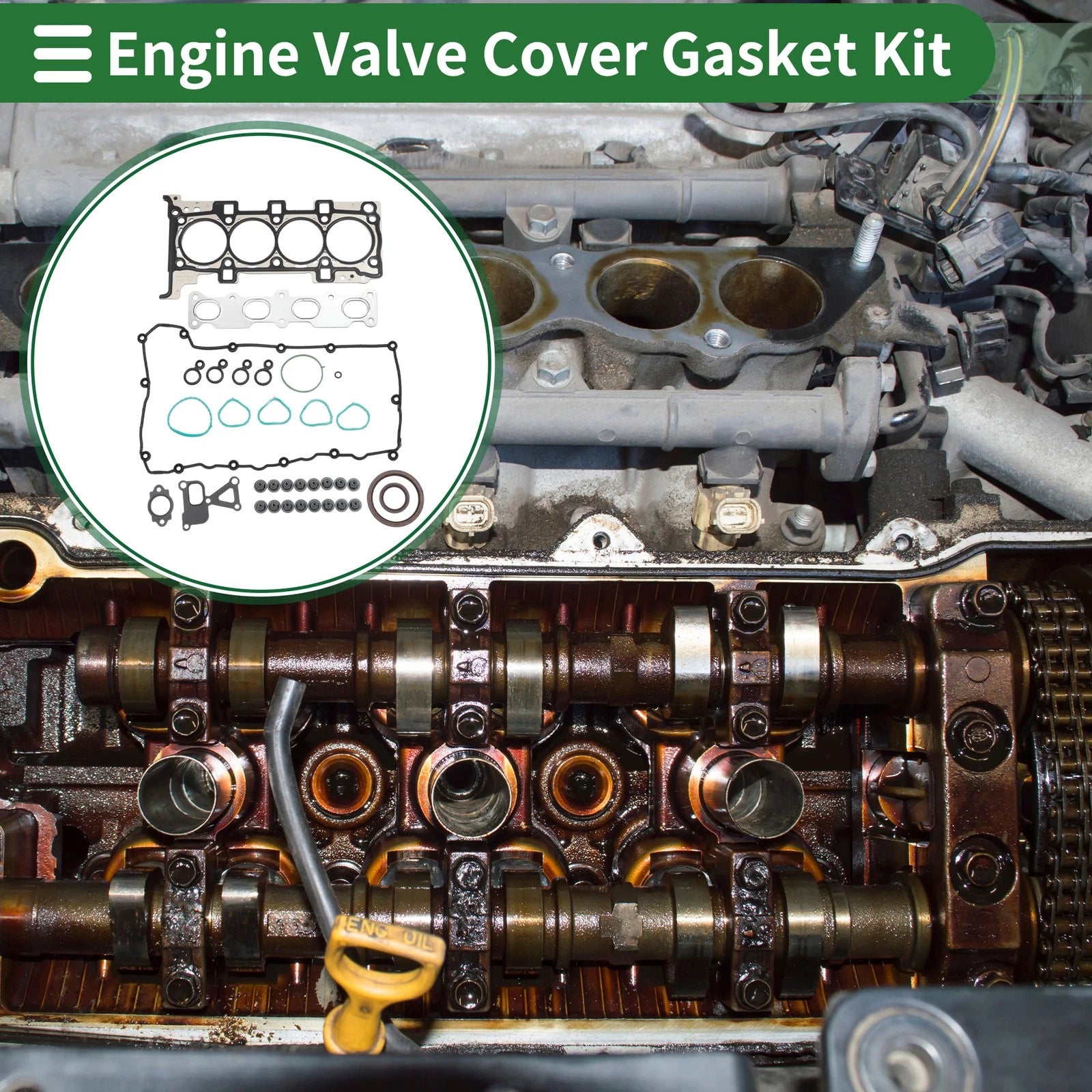 Engine Valve Cover Gasket Kit for Dodge Dart (2013–2016) Set of 1