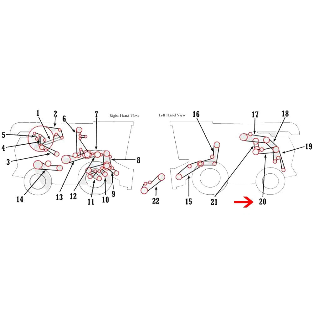 A-HXE15556-AI Discharge Beater Drive Belt for