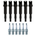 Set of 6 Ignition Coils & Spark Plugs for BMW E53 X5 3.0 L6 (2006)