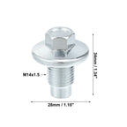 2 Pcs M14x1.5 Steel Engine Oil Drain Plug for Mercedes-Benz 
