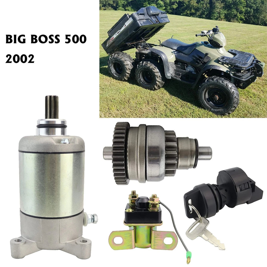 Starter Motor & Bendix & Relay & Key Switch for Polaris Big Boss 500 (2002)