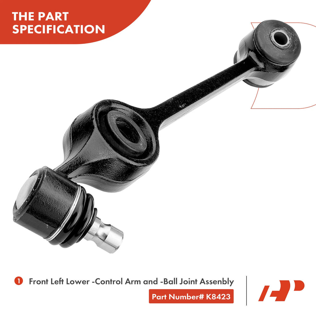 Set of 6 Control Arms with Ball Joints and Tie Rod Ends for Ford Escort (1981–1990)