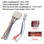 Stereo CD Player Wiring Harness Set of 2 RCA Connectors for Ford Freestar (2004–2007)