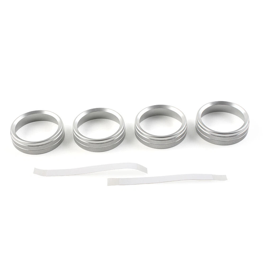 Set of 4 Air Conditioner Switch CD Button Ring Knob Trim for Ford F150 (2015–2020)
