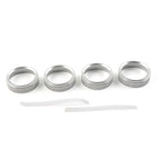 Set of 4 Air Conditioner Switch CD Button Ring Knob Trim for Ford F150 (2015–2020)