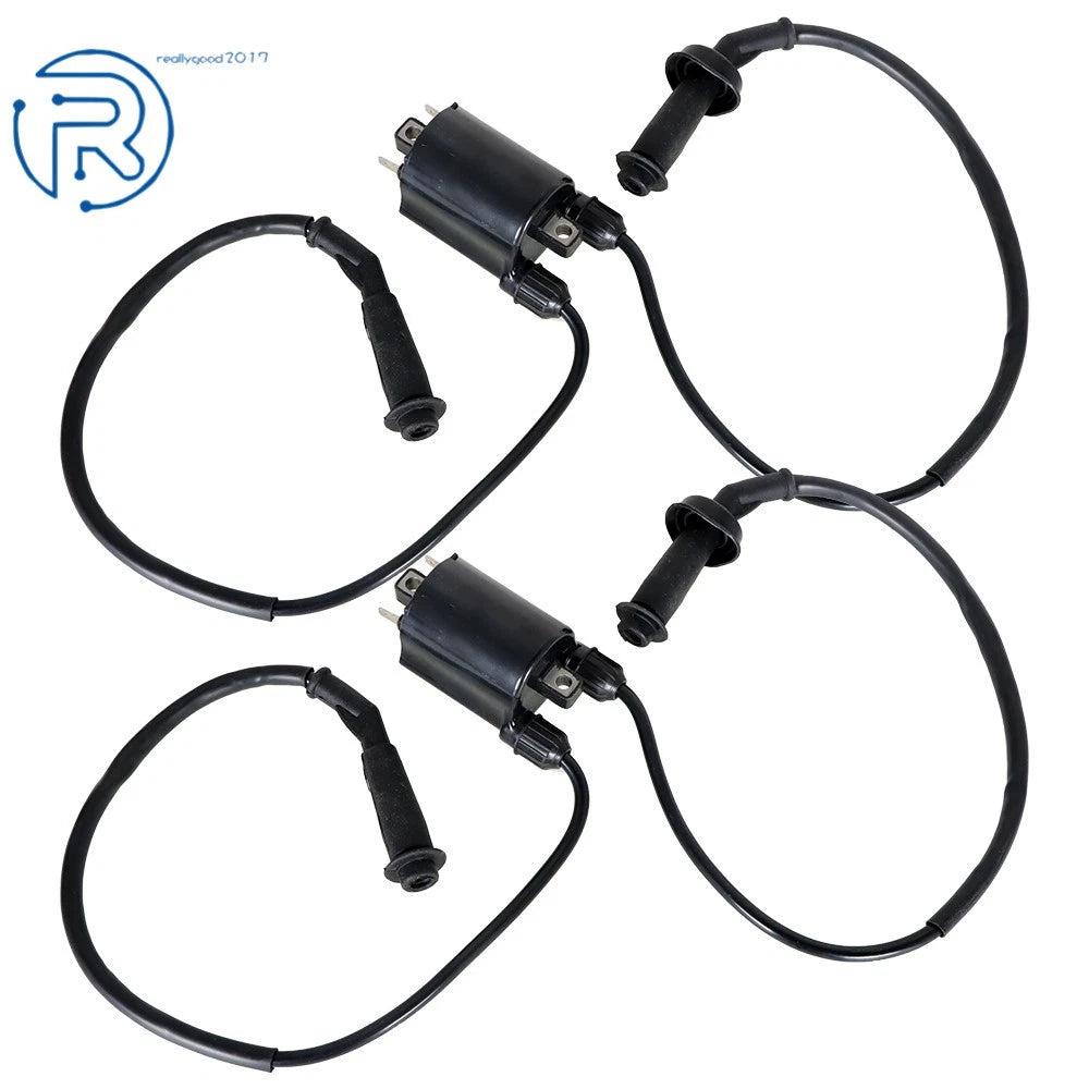 2X Ignition Coil and Plug Cap for Honda Shadow 1100 VT1100 (1987–2007)