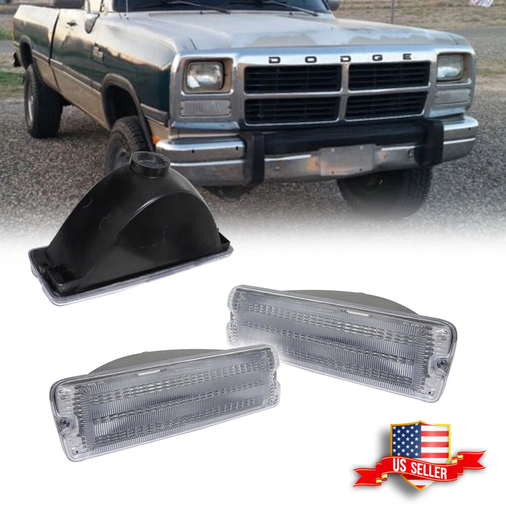 Turn Signal Lights for Dodge D250 W250 (1991–1993) Clear Lens