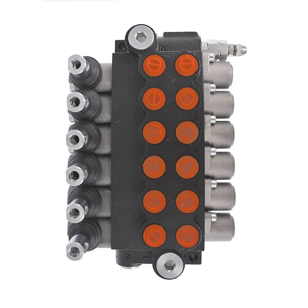 Hydraulic Control Valve 6 Spool for (13 GPM, 3600 PSI)