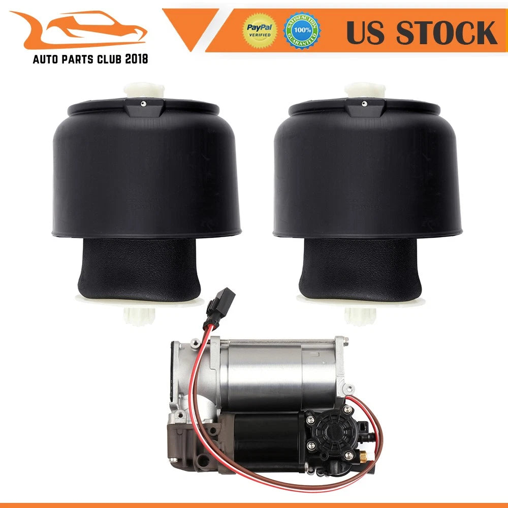 3PCS Air Suspension Rear Air Spring & Compressor Pump for BMW F10 F11 (2011–2017)