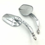 Chrome Big Side Mirrors for Harley Dyna (2006–2023)