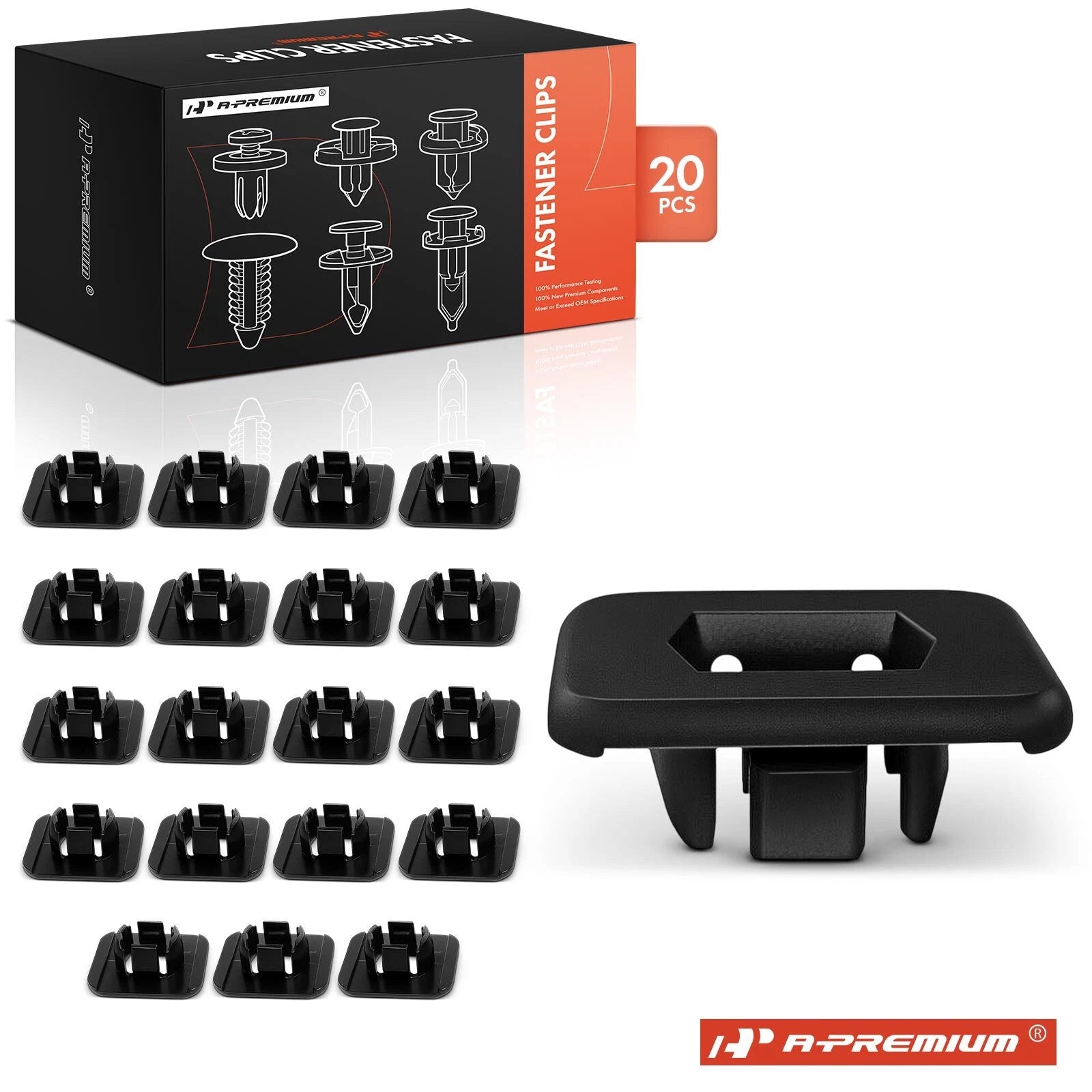 Set of 20 Nylon Radiator Grille Nut Retainer Clips for Nissan