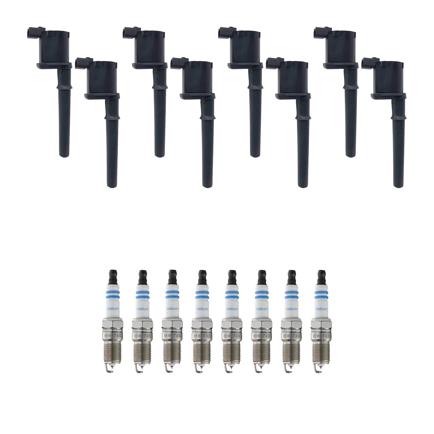 Set of 8 Ignition Coils & Spark Plugs for Lincoln Aviator (2003–2005)