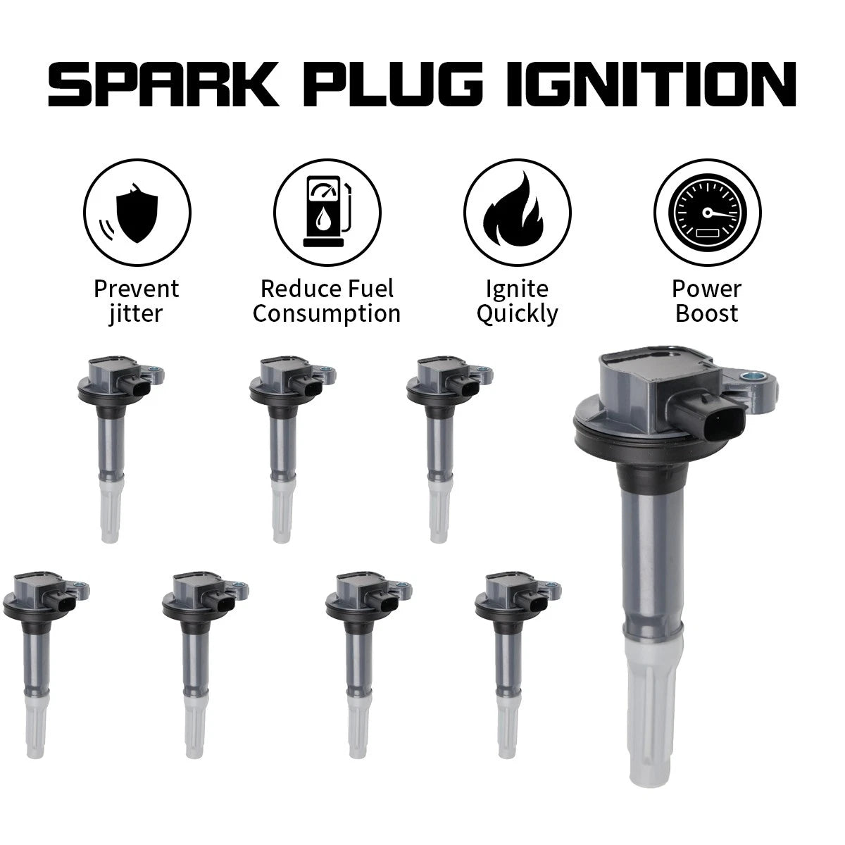 Set of 8 Ignition Coils for Ford Mustang (2011–2015) UF622