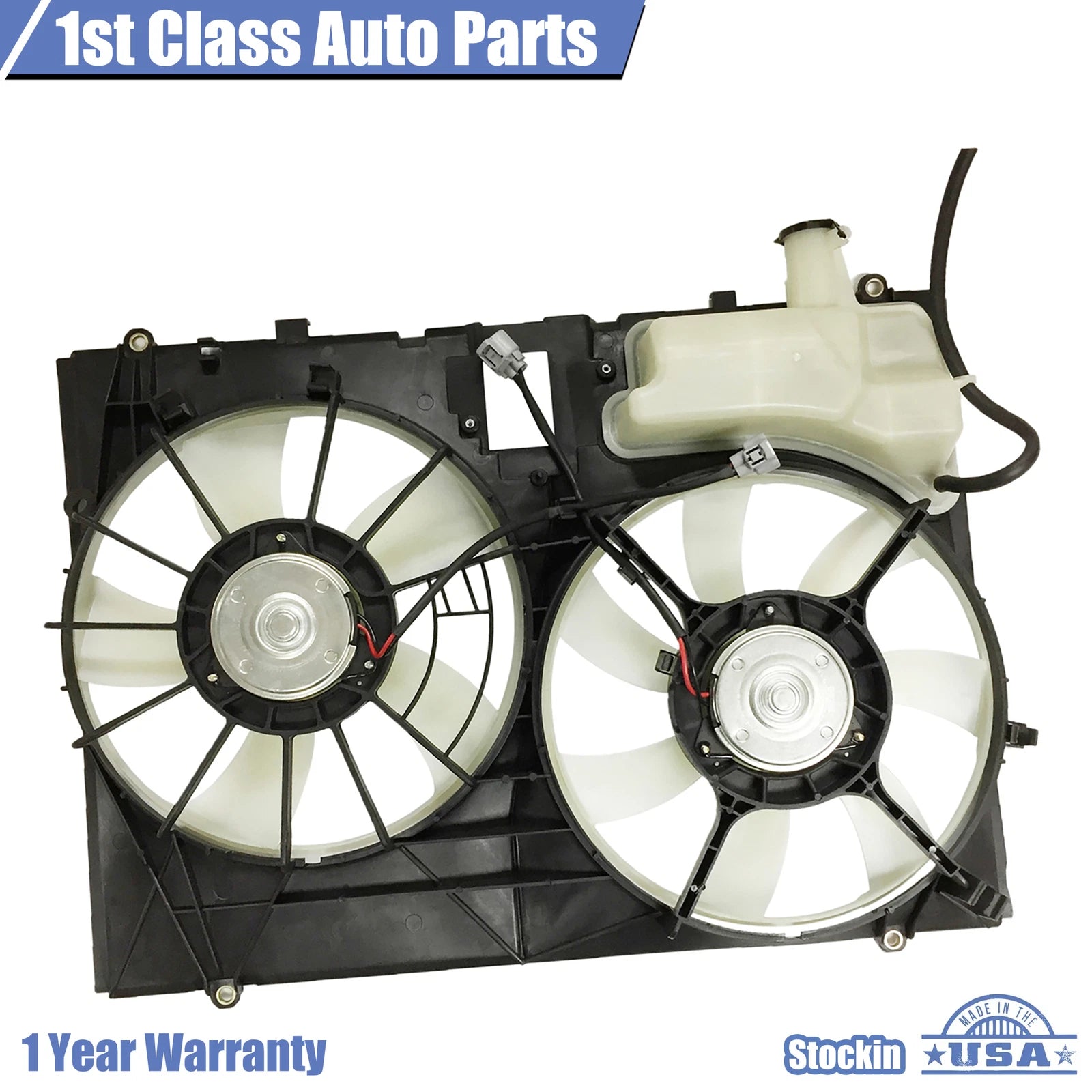 Radiator Cooling Fan Assembly with Reservoir Tank for Toyota Sienna (2004–2005)