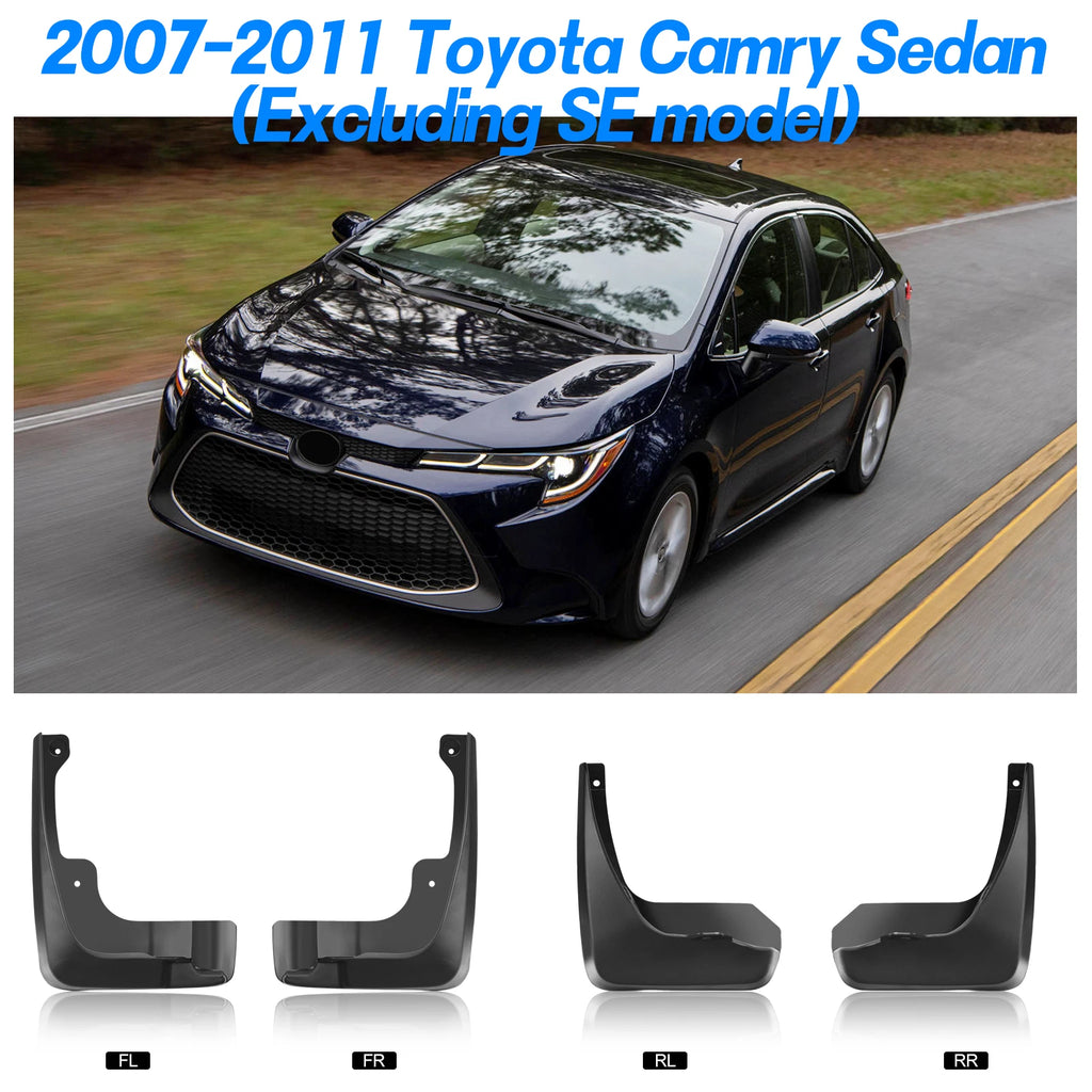 Set of 4 Splash Guards Mud Flaps for Toyota Camry (2007–2011)