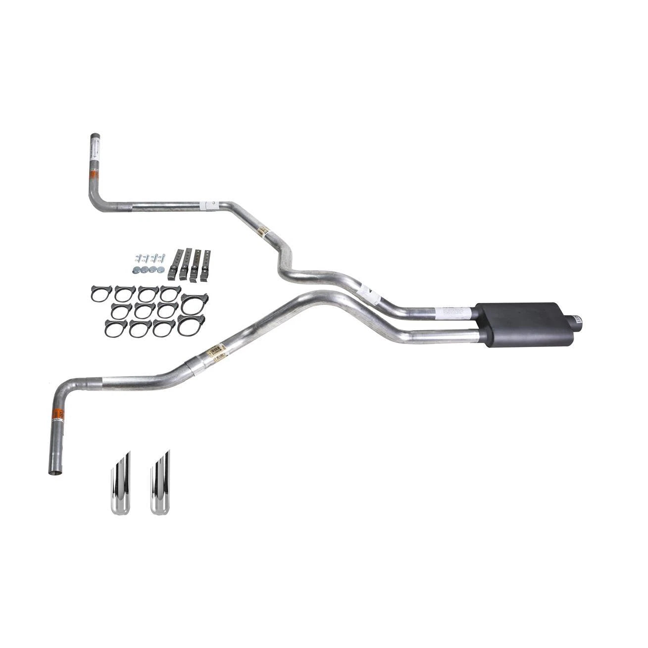Dual Exhaust Pipe for Silverado 1996–1999 (2.5" Flowsound Muffler, SW Tip)