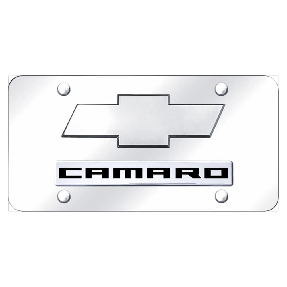 Dual Chrome on Chrome License Plate - Officially Licensed for Chevrolet Camaro