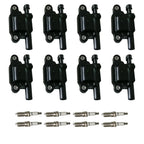Set of 8 Ignition Coils & Iridium Spark Plugs for Escalade Camaro V8