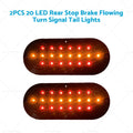 2X LED Rear Stop Brake Flowing Tail Lights for Truck Trailer Caravan