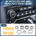 Set of 7 AC Media 4WD Headlight Switch Knob Covers for GMC Canyon (2015–2022)