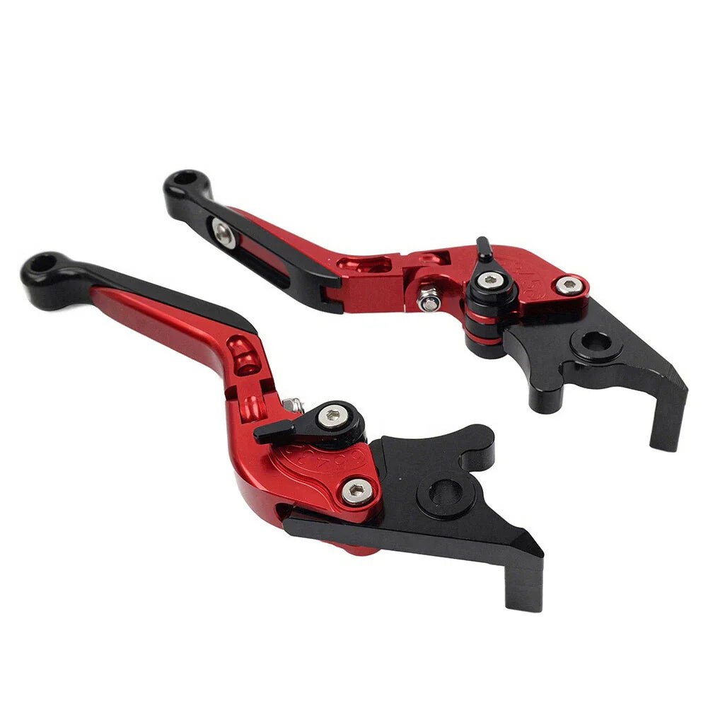 CNC Extendable Brake Clutch Levers for Honda CBR650R CB650F (2014-2023) Red