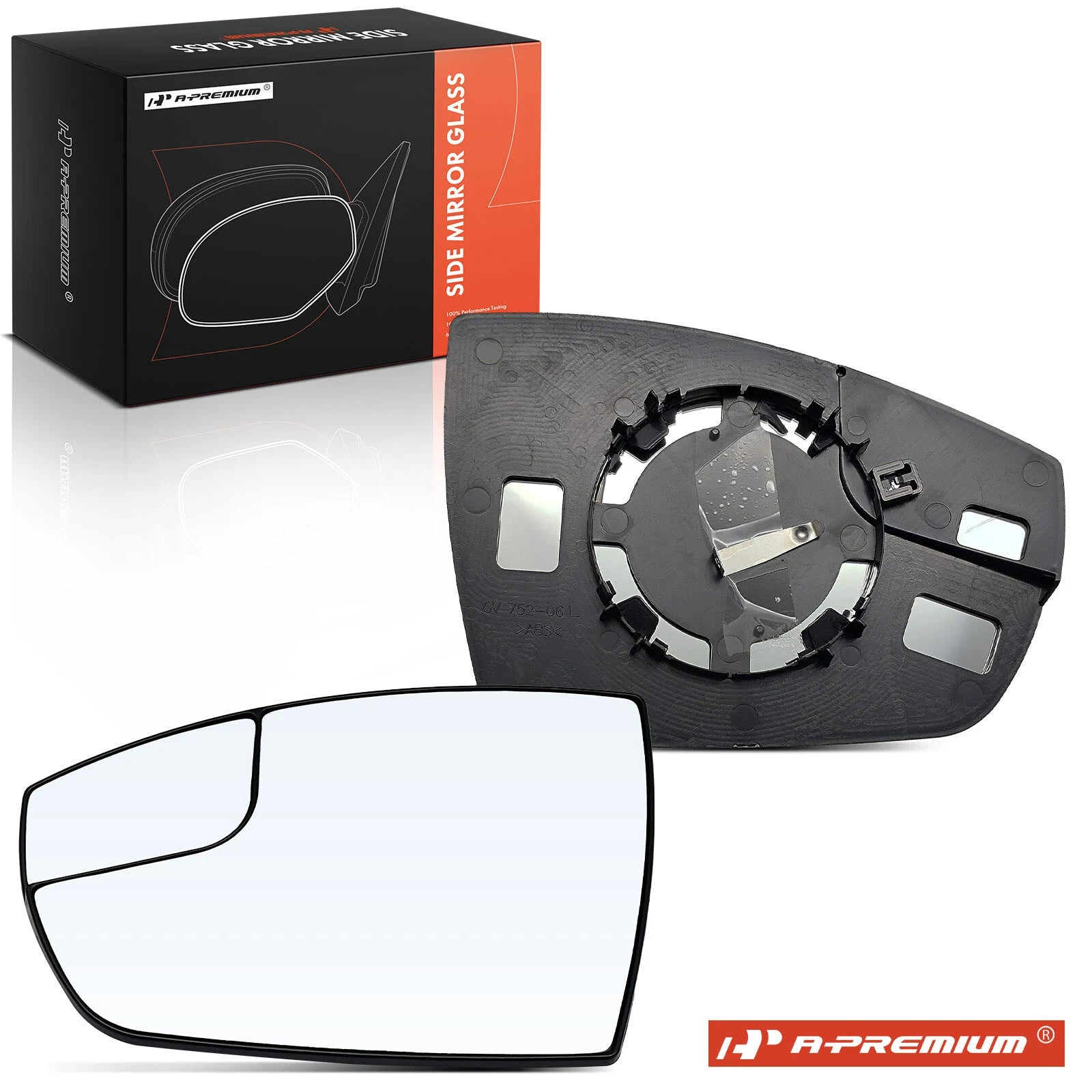 Driver Manual Mirror Glass with Spotter for Ford Escape (2013–2016)