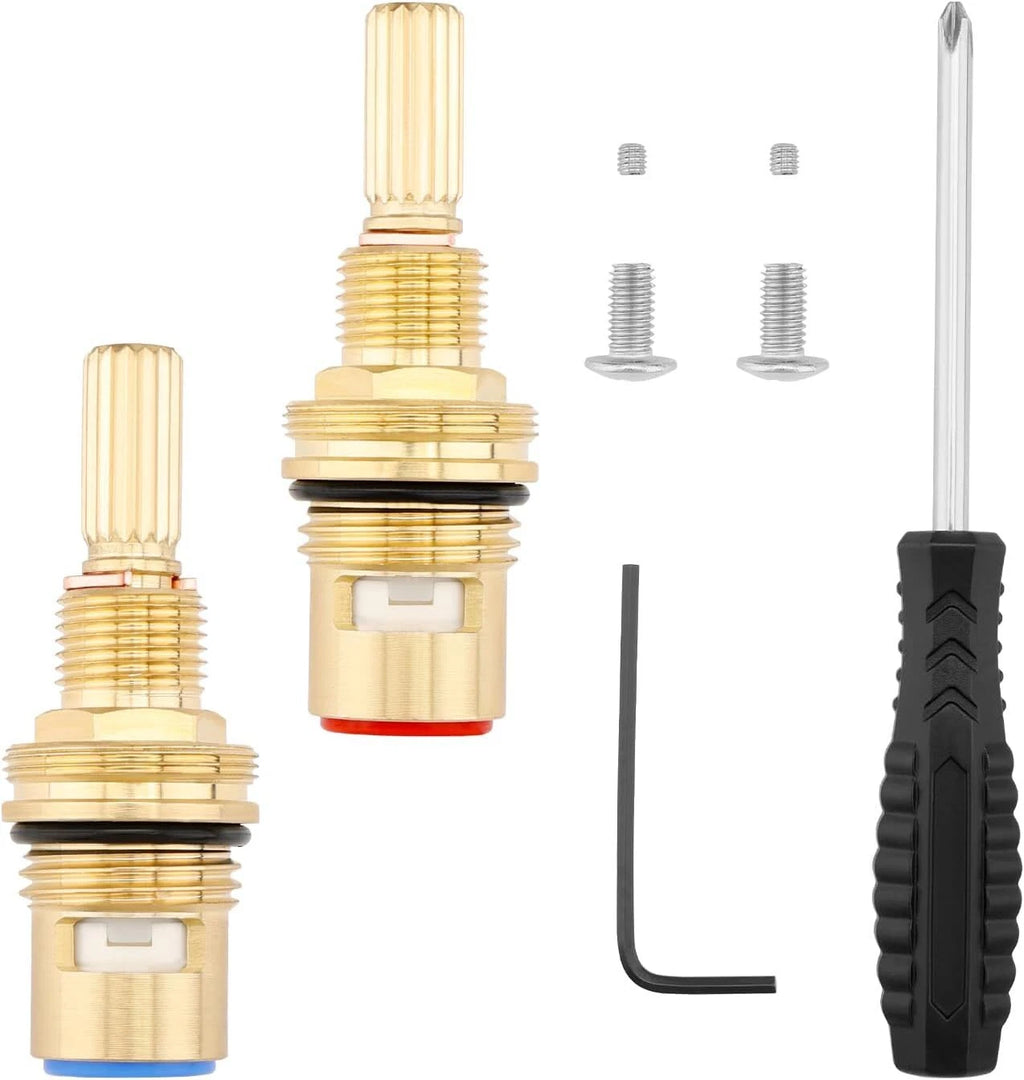 Set of 2 Brass Ceramic Valve Cartridges for