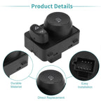 Car Mirror Switch for Chevrolet Traverse (2009–2017) No. 15808774 Black Metal