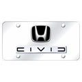 Dual Chrome Reverse C on Chrome Plate - Officially Licensed for Honda Civic