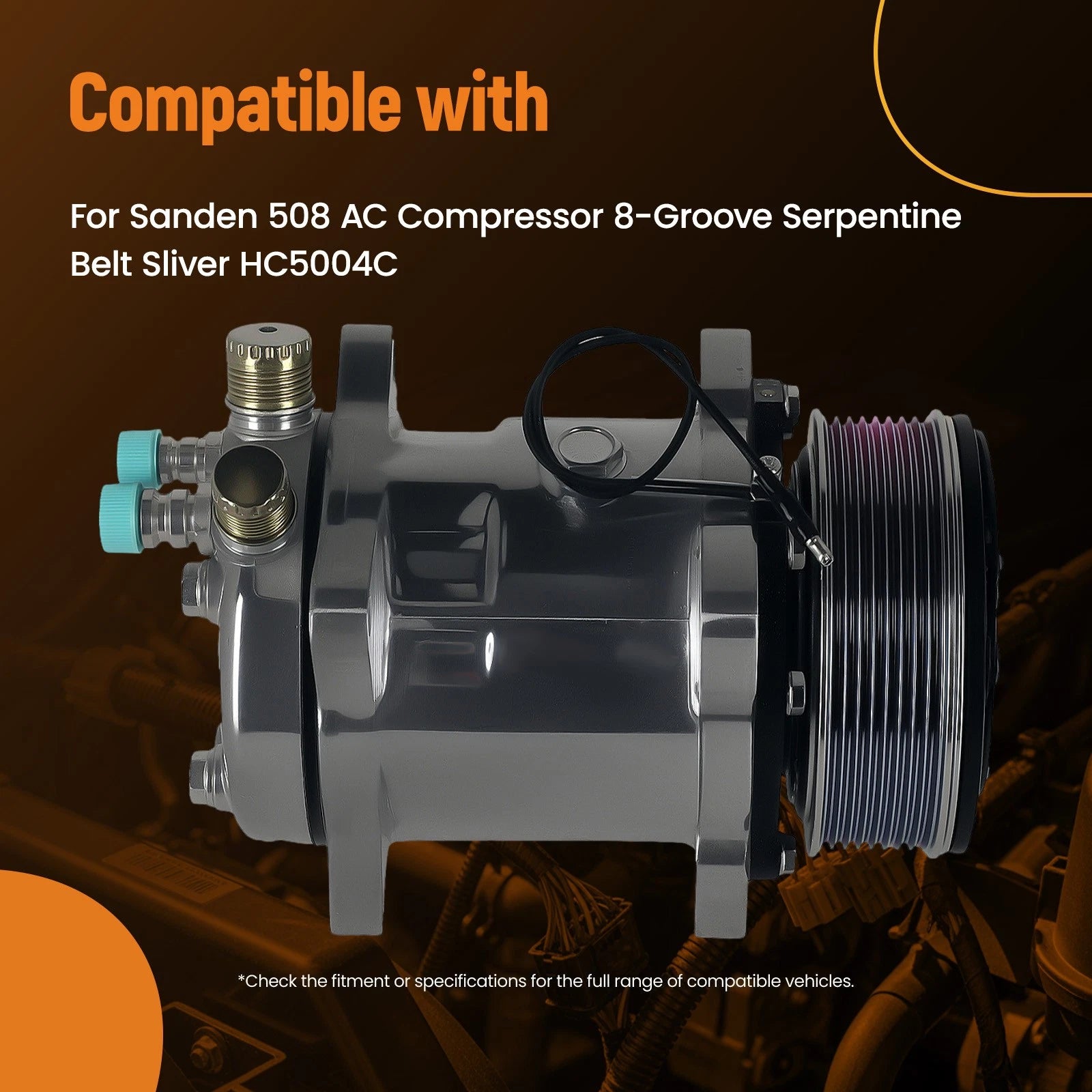 A/C Compressor for Sanden 508 (Year Range)
