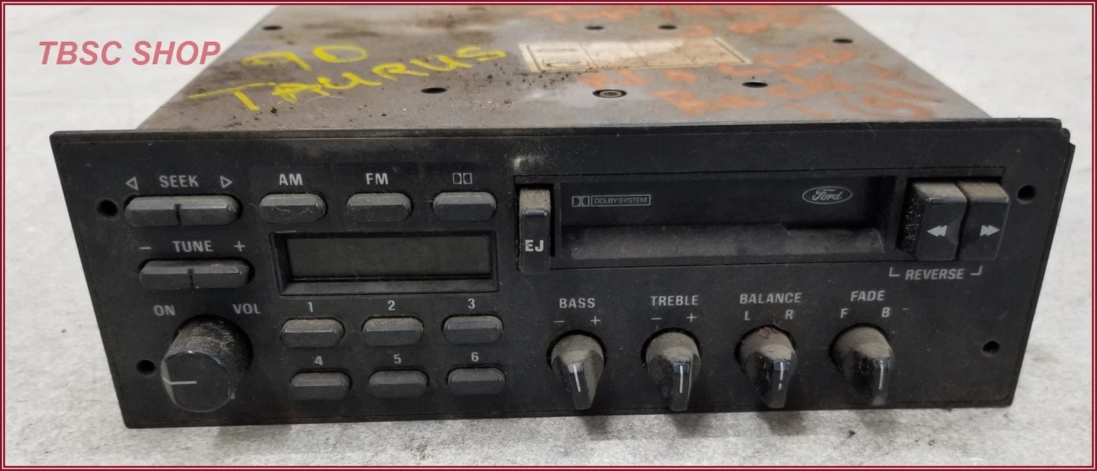 Tape Cassette Radio for Ford Taurus/Sable (1990–1993) F01F-19B132-AA