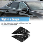 Pair of Rear Window Louver Shades for Hyundai Sonata DN8 (2020–2022) Gloss Black