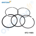 Piston Ring Set (STD) for Yamaha 20-70HP Outboard Engine (67C-11603, 67C116030000)