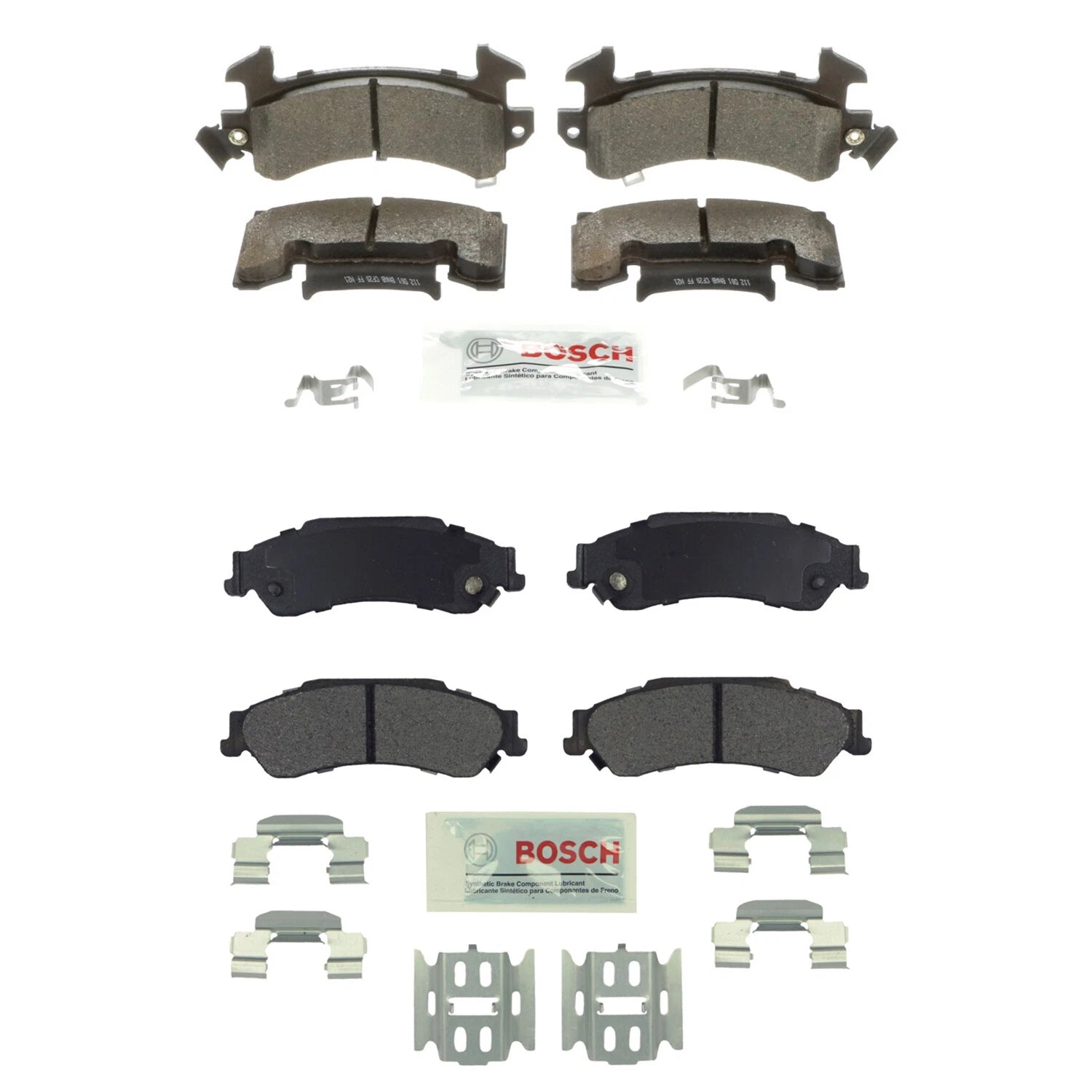 Set of 4 Bosch Blue Ceramic Disc Brake Pads for Chevrolet S10 (2003)
