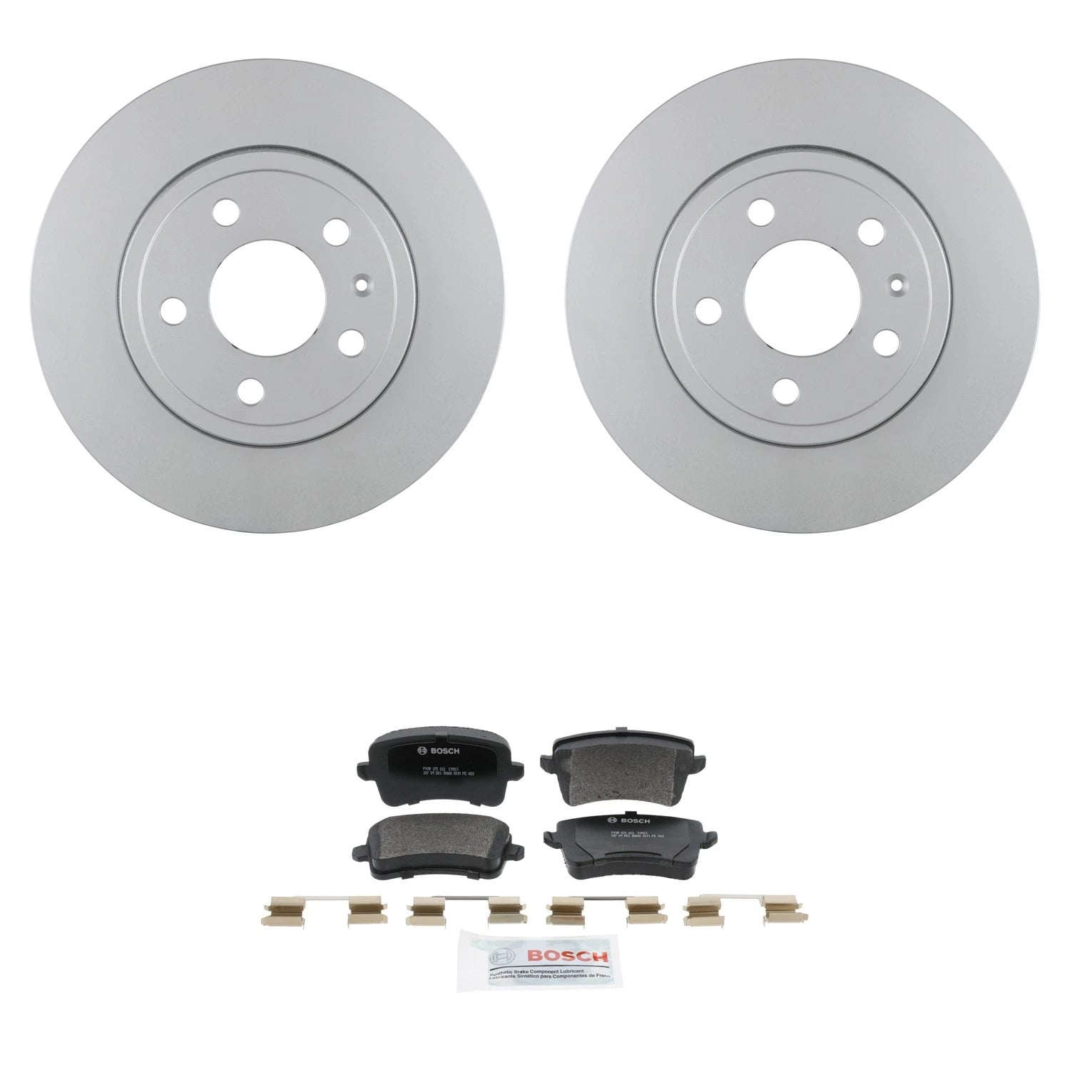 Bosch Rear Quietcast Rotors & Semi-Met Disc Brake Pad Kit for A4 Quattro (2009)