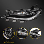 Left Halogen Headlight for Chrysler 200 (2015–2017)