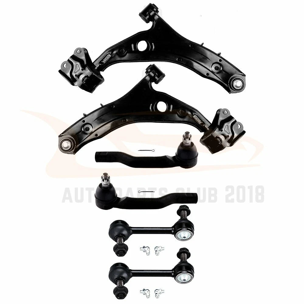 Set of 6 Front Lower Control Arms Tie Rods for Ford Edge & Lincoln MKX (2007–2014)