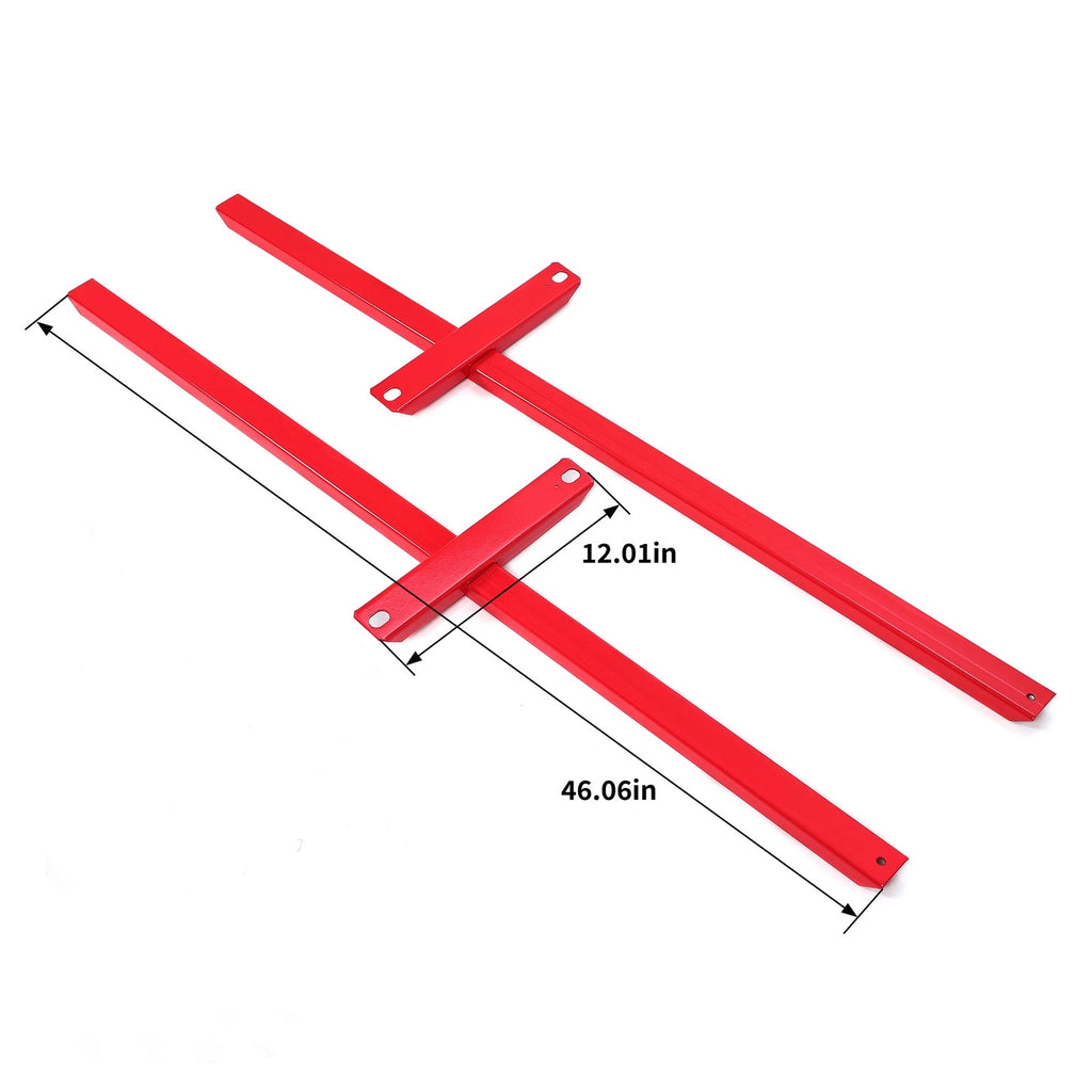 Subframe Connectors for Ford Mustang & Cobras (1979–2004) Red Steel