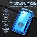 Blue Soft TPU Smart Key Fob Cover Case for Mazda 3 (2019-2025)