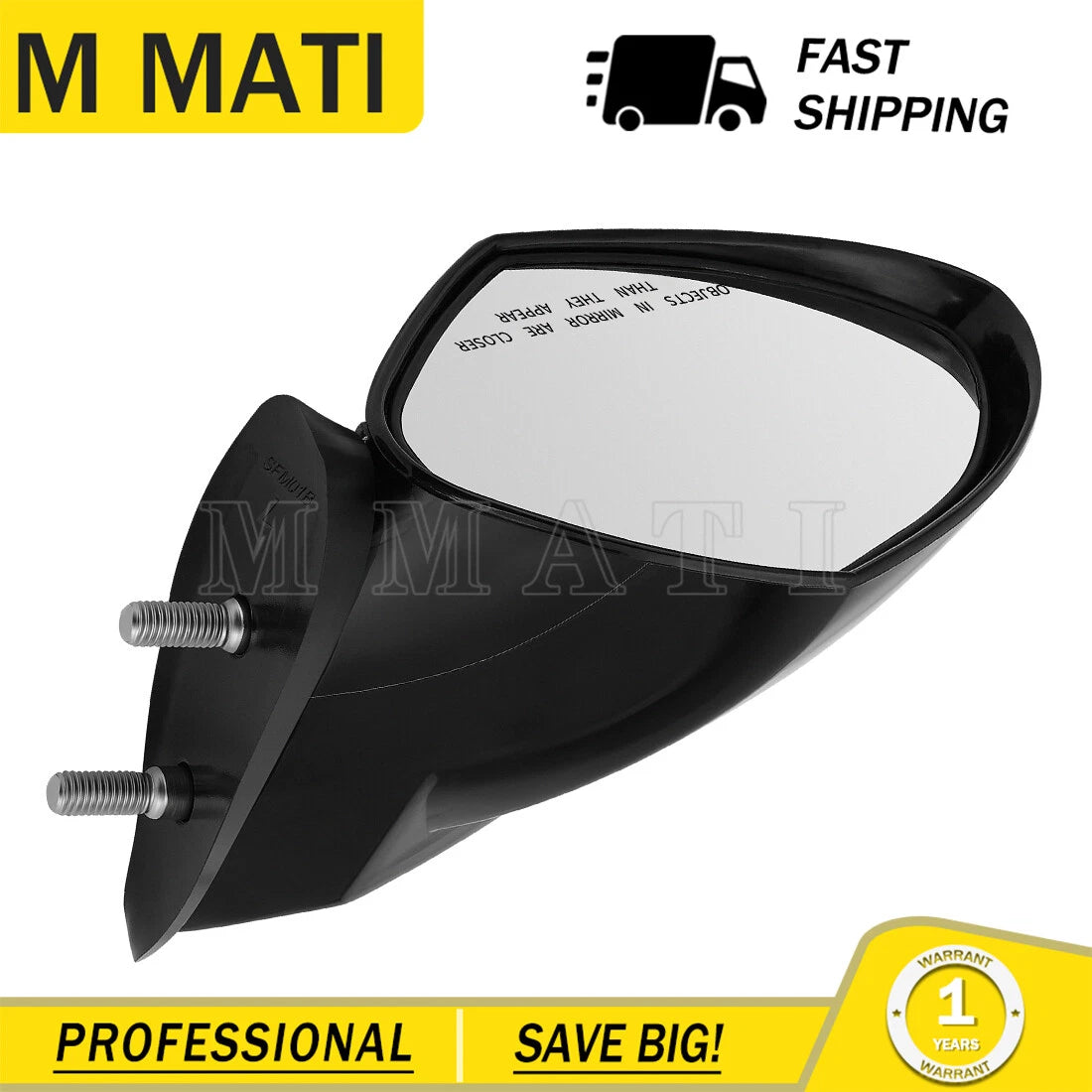 Left Hand Mirror F2C-U596B-00-00 for Yamaha WaveRunner FZR FZS (2009–2016)