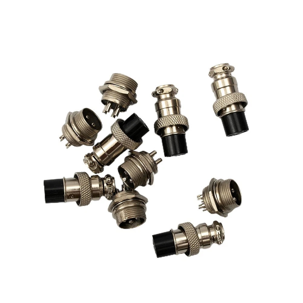 Set of 5 Male Female Panel Wire Connectors 16mm GX164